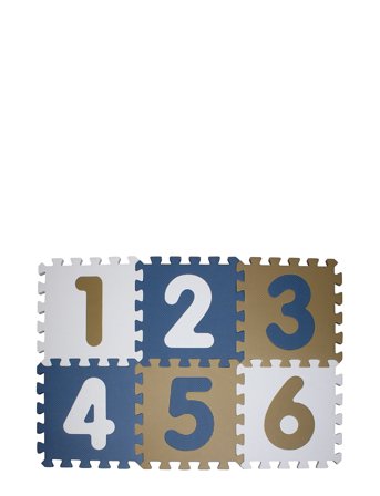 Magni Toys | Play Floor With Numbers Made In Eva With Neutral Decor Colors, 6 Foam Tiles | ONE SIZE"