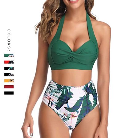 Kvinners badedrakt i ett stykke med magekutt og høy midje