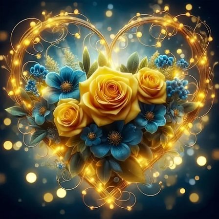 5D Diamant Kunst Sæt til Voksne Begyndere, Blomster Hjerte Diamant Maleri Sæt, DIY Fuld Runde Bor Mal med Diamanter Prik Gem Kunst til Hjem 