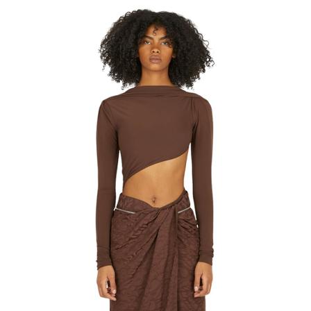 Jacquemus, Tops Brązowy, Kobieta, Rozmiar: M