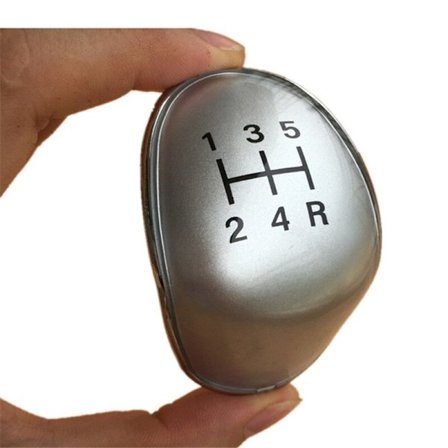 Gearknopdæksel Top Cover Emblem Badge til Ford Focus MK2 MK3 Fiesta MK7 Transit Connect Kuga C-max FL B-max S-max Fit-Sølv Dæksel 5 Gear