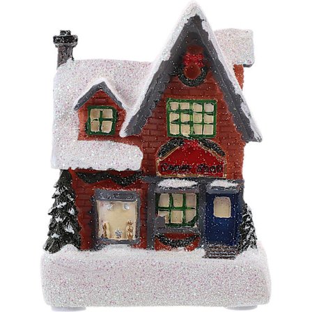 Desktop Julehus Dekoration Oplyst Lille Husmodel Juletema Bordpynt