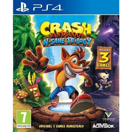 Videopeli - Activision - Crash Bandicoot N. Sane Trilogy - PS4 - 1 pelaaja - Standard Edition