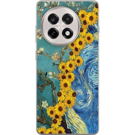 Kompatibelt Mobilskal till OnePlus OnePlus 13R Van Gogh solros affisch Starry Night konst inspirerade blommor konstnärlig målning retro konst design