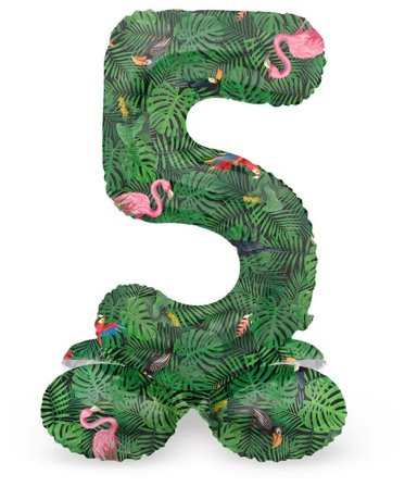 Tallballong Stående Jungle Vibe 72 cm "0-9" Tallet 5