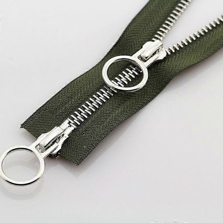 5# 70/90cm Metal Lynlås Dobbelt Slider Rund Ring Lynlås Til DIY Syning Beklædning