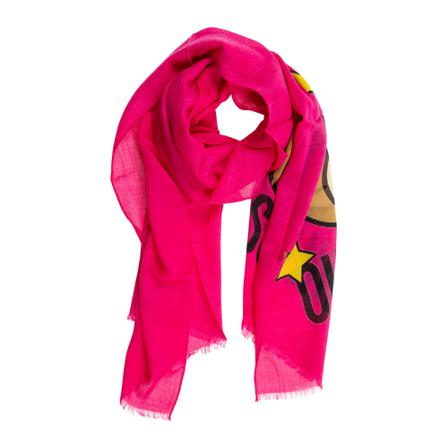 Moschino, Scarf Roze, Dames, Maat:ONE Size,wol