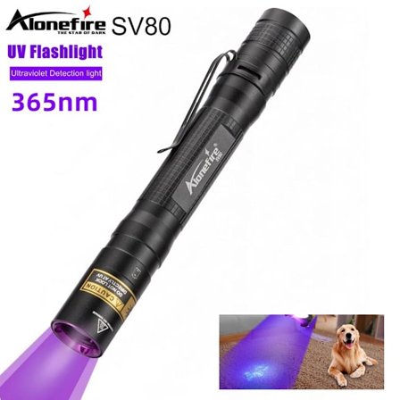 Led UV 365nm ficklampa 3W SV80 led lampa