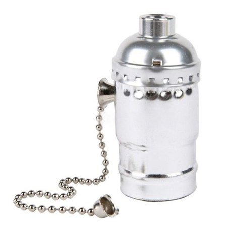 E27 Lamphållare Ljus Skruvsockel SILVER - spot sales