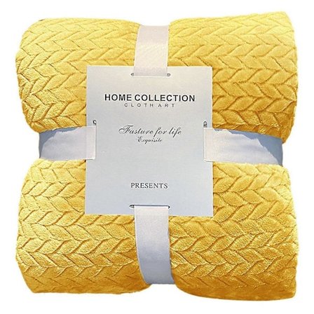 Hvede Velvet Lille Tæppe, Rede Måtte, Varmt Tæppe, Koral Velvet Tæppe, Fortykkede Tæppe Gul