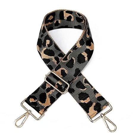 Leopard Print Adjustable Handbag Shoulder Strap Replacement With Metal Swivel Hooks Bag Accessories