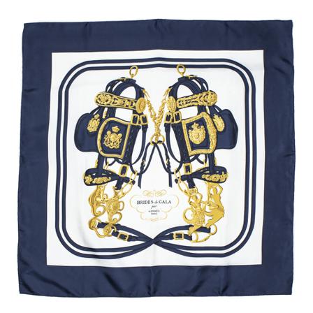 Hermès Vintage, Pre-owned Scarf Blauw, Dames, Maat:ONE Size