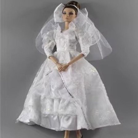 Docka Bröllopsklänning Docka Kjol 5 5