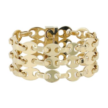 Paco Rabanne Eight Nano Row in brass Gul, Dame Armbånd