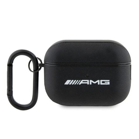 AMG AMAP2SLWK AirPods Pro 2 (2022/2023) suojus musta/musta nahka valkoinen logo