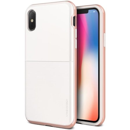 Verus High Pro Shield Skal till Apple iPhone XS / X (Vit - Rose Gold)