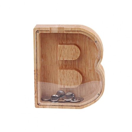 Personalisert sparebøsse med vindu i form av bokstav - meningsfulle bokstaver - pengesparebøsse