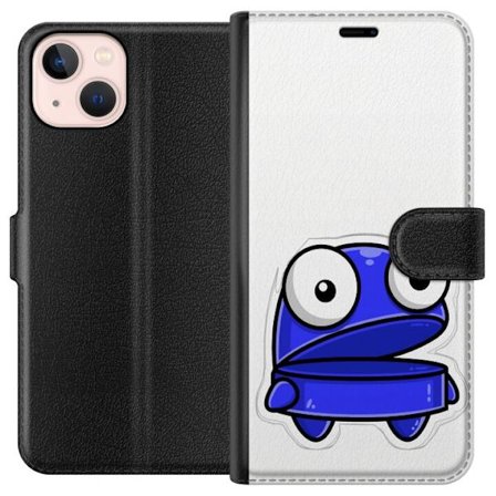 Kompatibel Tegnebogsetui til Apple Apple iPhone 13 Blå tegneseriefigur med åbent udtryk og store øjne i sjov illustration