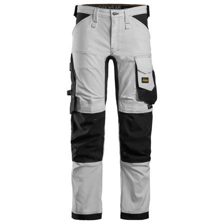 Snickers Workwear 6341 AllroundWork Arbeidsbukse Hvitt / svart Hvit/Svart, Klær