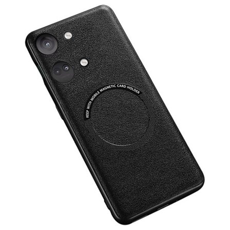 SKALO OnePlus Nord 3 5G / Ace 2V PU læder hybrid magnetisk ring Cover - Sort