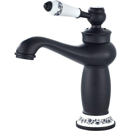 Baderomsarmatur Ettgreps servantbatteri Baderom Servantbatteri Retro Servantbatteri, Svart Messing, DEBUNS