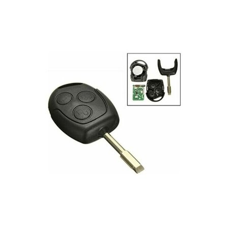 1 kpl 3-painikkeinen 433 MHz FOB etäisyysavain Ford/Mondeo/Fiesta/Focus/Ka Transit -malleihin
