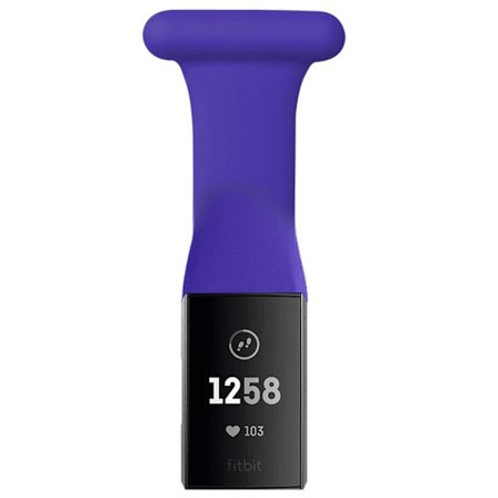 Fitbit Charge 4 / 3 hängande klockarmband i silikon - Mörklila