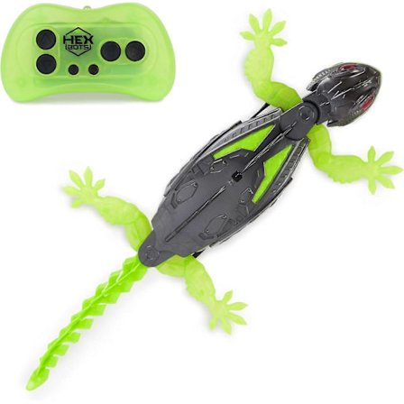 HEX BOTS Wall Crawler Gecko, Oppladbar Fjernkontroll Robot Leketøy for Barn, Klatrer på Vegger, RC Robot Leketøy for Gutter og Jenter fra 4 År og 