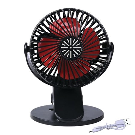 Cooling Fan Rechargeable 360 Degree Rotation 3 Gears Standing Clip On Mute Mini Fan For Outdoor