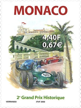 Monaco - Grand Prix motorløb - Postfrisk frimærke