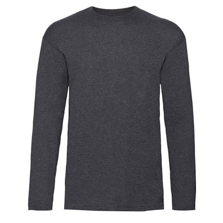Fruit Of The Loom Mens Valueweight Crew Neck Long Sleeve T-Shir