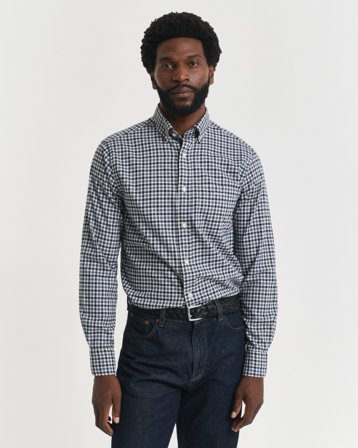 GANT Herren Regular Fit Twillhemd mit Vichy-Karo (XXL)