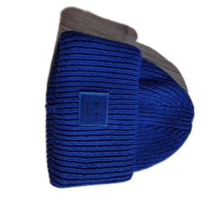 Blå ribbad mössa Acne Studios