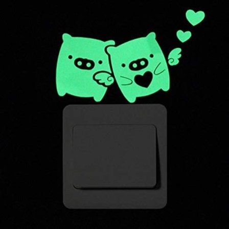 IC Självlysande Ljusbrytardekaler Glow in The Dark Väggdekaler