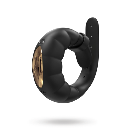Adjustable Vibrating Penis Ring Black - Sustainable Pleasure