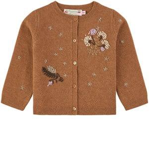 Bonpoint Telnie Embroidered Cardigan Hazelnut 18 Months - Jumpers and knitwear - 18 months - Brown