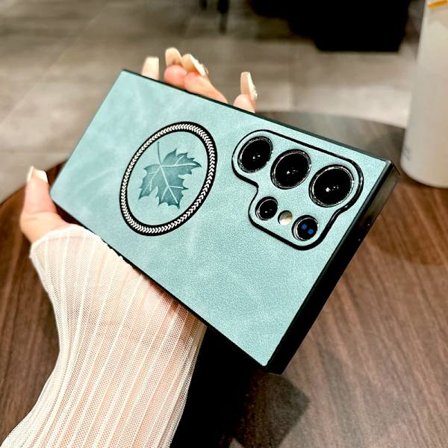 Retro Läderfodral För Samsung Galaxy S25 S24 S23 S22 S21 Note 20 Ultra FE Note20 S 25 24 23 S24FE För Magsafe Magnetiskt Skal