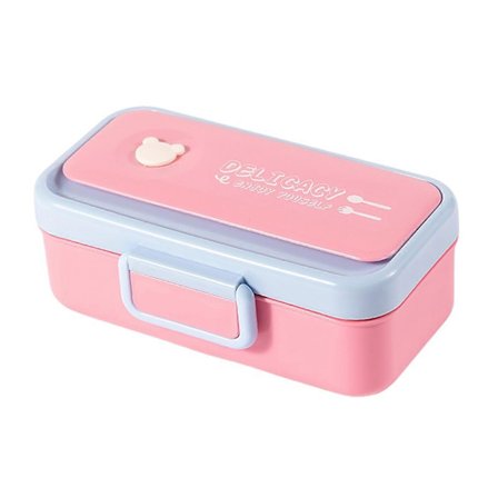 Madkasse til børn med tegneseriedesign til skole - Mikrobølgesikker og praktisk til skolefrokosten