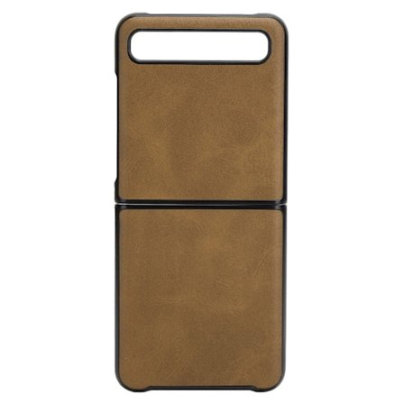 Vikbar Skärm Telefon Dammtätt Skyddsfodral för Samsung Galaxy Z Flip (Brun)