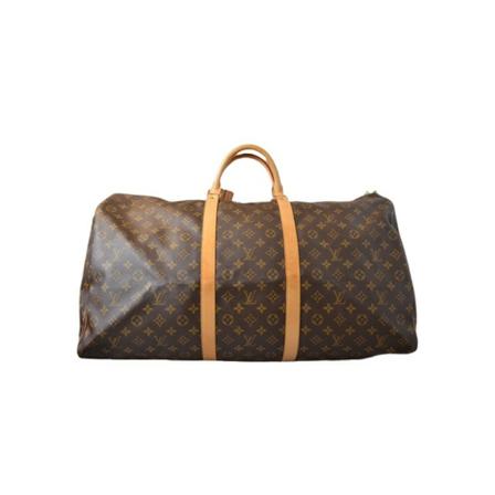 Louis Vuitton Vintage, Pre-owned Canvas Keepall Bruin, Dames, Maat:ONE Size