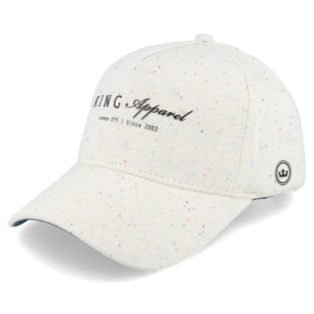 King Apparel - Vit adjustable Keps - Leyton Curved Peak Speckle Adjustable @ Hatstore
