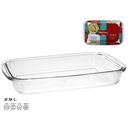 WKL Company Glasbageform med Fontæne, 1,9L-4,2L, Mikrobølgeovn & Opvaskemaskine Sikker