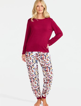 Damella of Sweden Pyjamas - Burgundy - XL