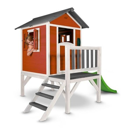 AXI Axi - Lekstuga - Lodge XL Scandinavian Red - Grön Rutschkana - Litenleker