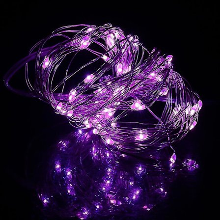 30 LED Lyslenke med Batterikasse og 8 Funksjoner på Fjernkontroll