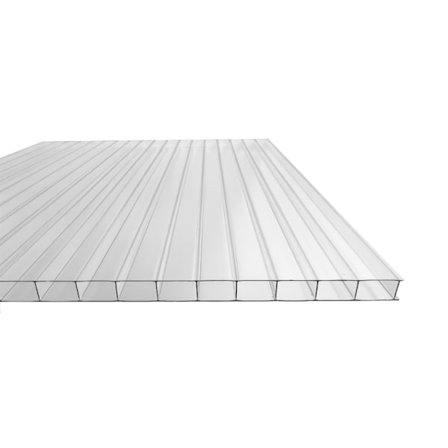 Stykke drivhus flervægsplade / klar polycarbonat 700x1500mm - 4mm, 4stk.