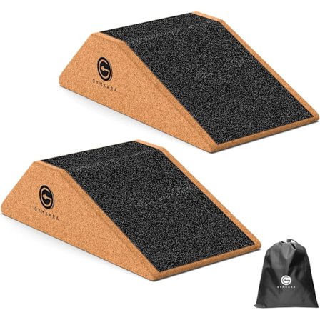 Kork Squat Kiler, 2 pak, Forhøjede Squat Kiler og Læg Løfteblokke - Squat Hældningsbrætter for at Undgå Muskelspændinger og Optimere Squat Form