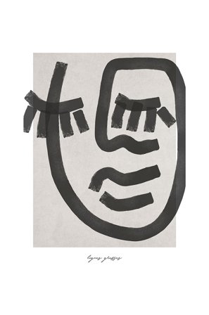 Malerifabrikken - Poster Lignes grasses 1 - Beige - Posters - Fra Homeroom