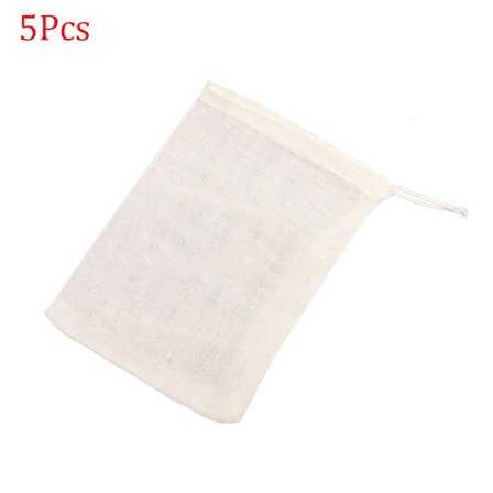 1/3/5PCS Bomullsfilterpåse Sil Mesh Nut Milk 5PCS