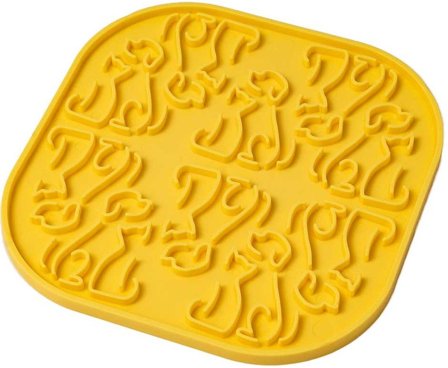 Fiboo Lollipopp Slikkematte 19cm Gul